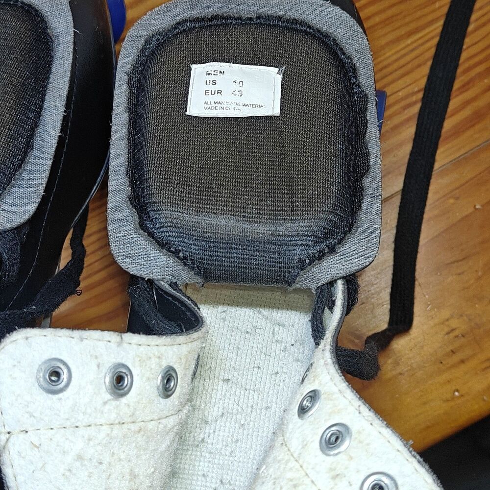 Chicago Roller Skates 405 Quad Rink Men Sz 10-Women 11 Black Blue Wheels Lace Up - Picture 13 of 14